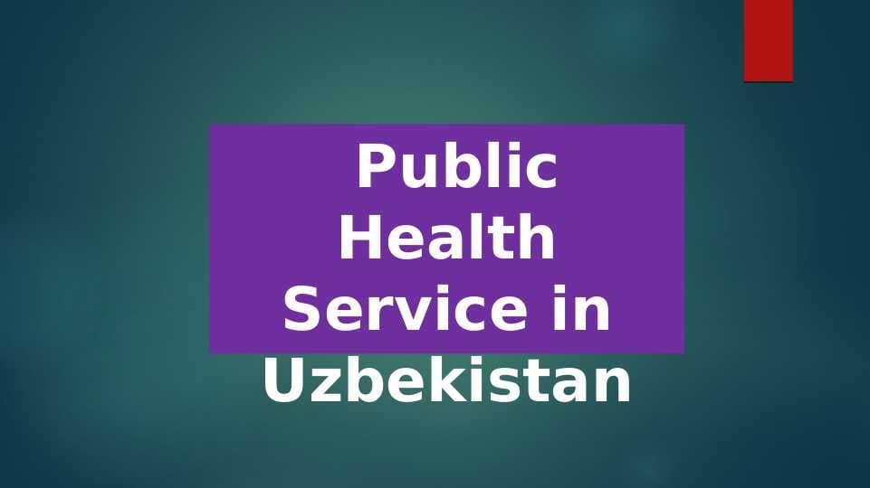 Public Health Service in Uzbekistan