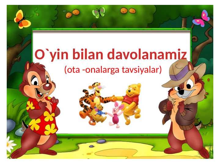 O`yin bilan davolanamiz