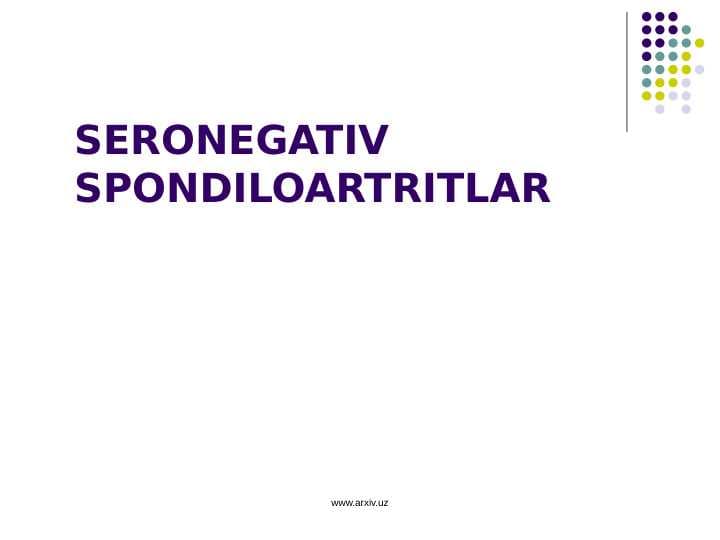 seronegativ spondiloartritlar