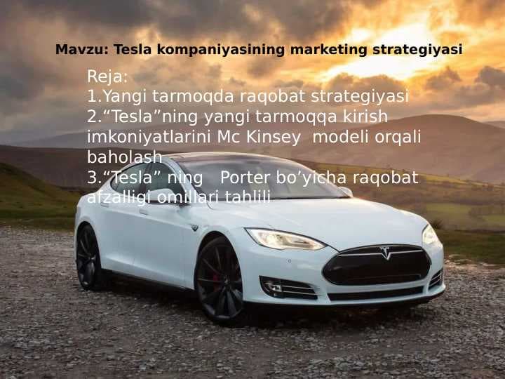 Tesla kompaniyasining marketing strategiyasi