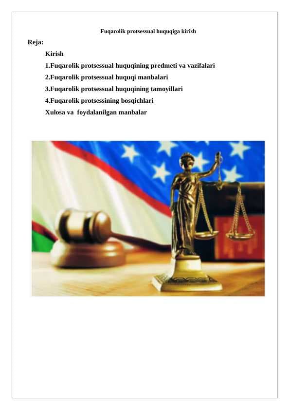 Fuqarolik protsessual huquqiga kirish 25
