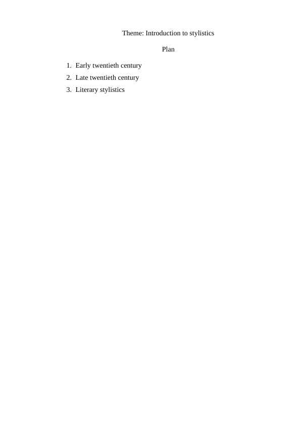 Introduction to stylistics