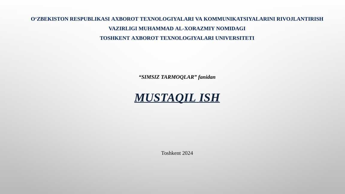 Simsiz tarmoq topologiyalari va ularning xususiyatlari