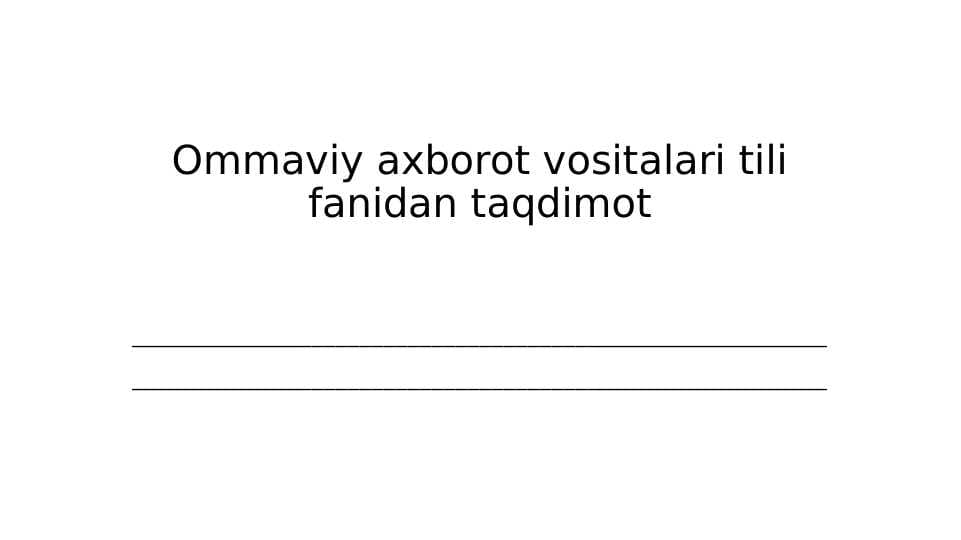 Informatsion dasturlarga matn tayyorlash