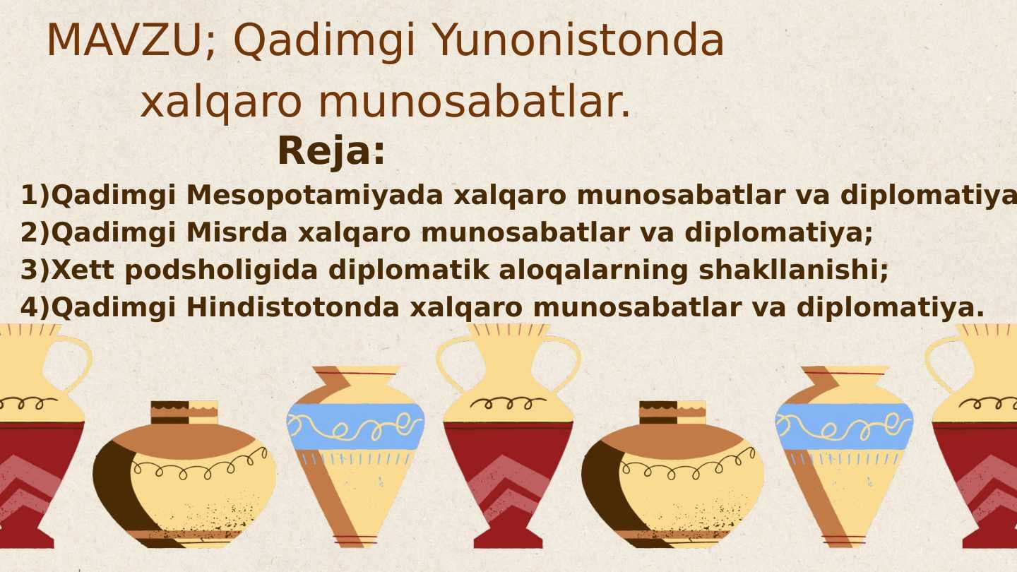 Qadimgi Yunonistonda xalqaro munosabatlar