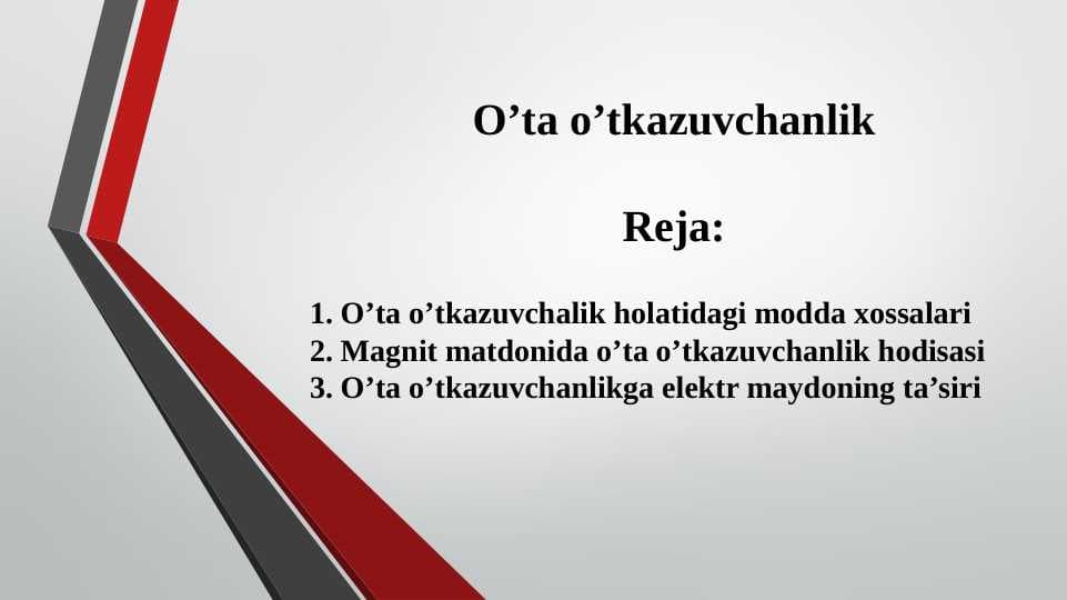 O’ta o’tkazuvchanlik