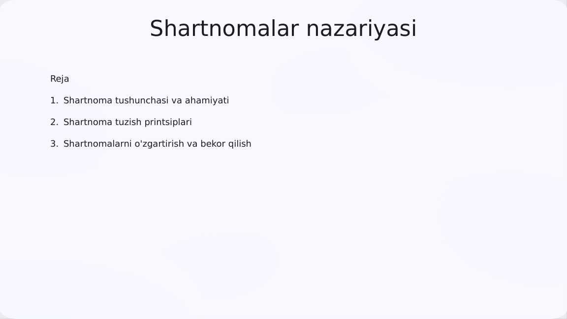 Shartnomalar nazariyasi