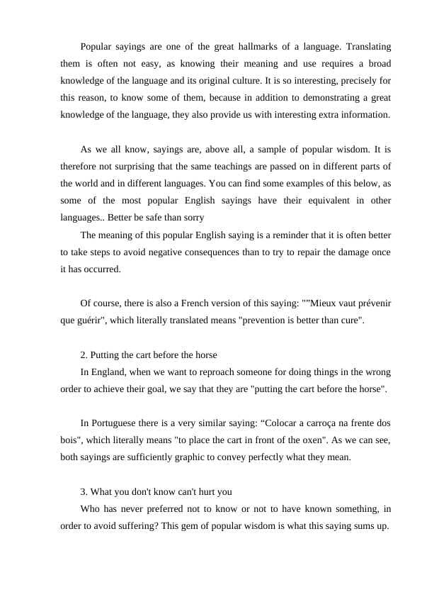 Proverbs translation in English