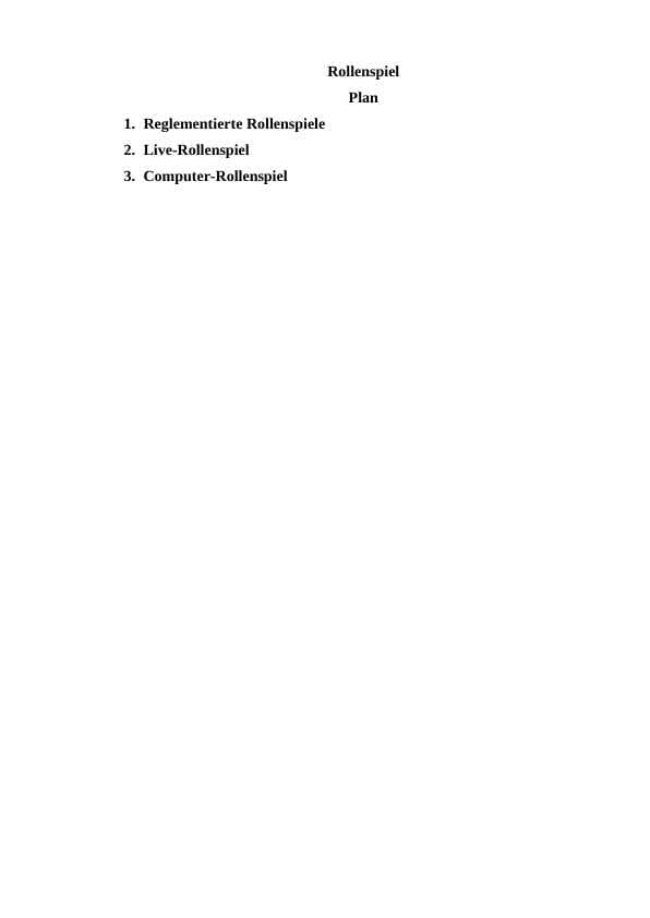 Rollenspiel