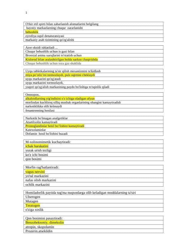 Farmakologiya test baza