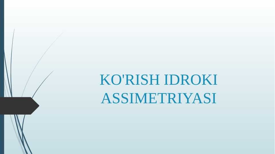 KO'RISH IDROKI ASSIMETRIYASI