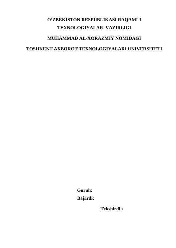 Dasturiy Taminot sifati