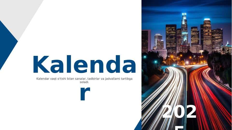 Kalendar 2025 dizayn
