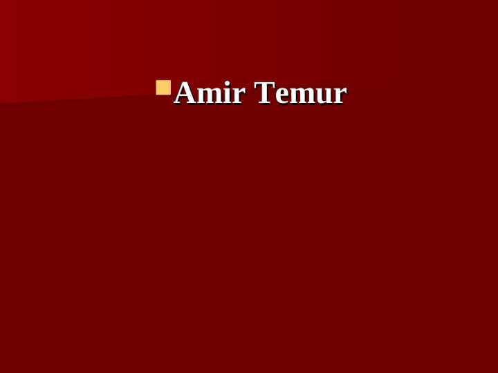Amir Temur