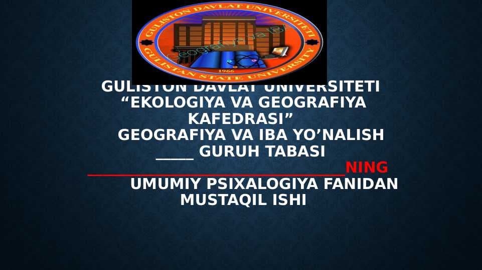 ilk o’spirinlik davrida psixik rivojlanish xususiyatlari