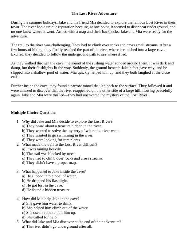 Reading tests