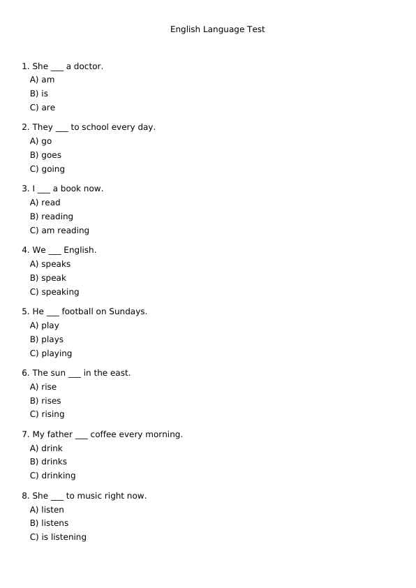 English test