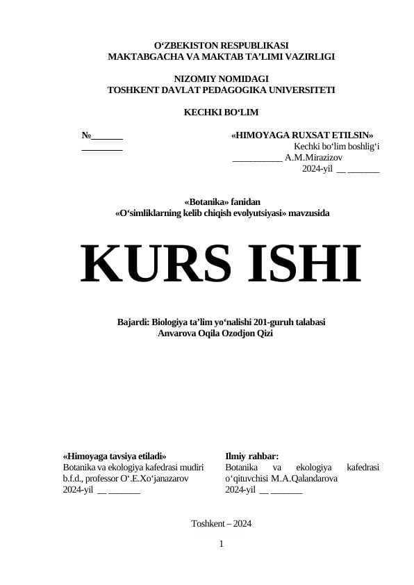 O‘simliklarning kelib chiqish evolyutsiyasi.docx