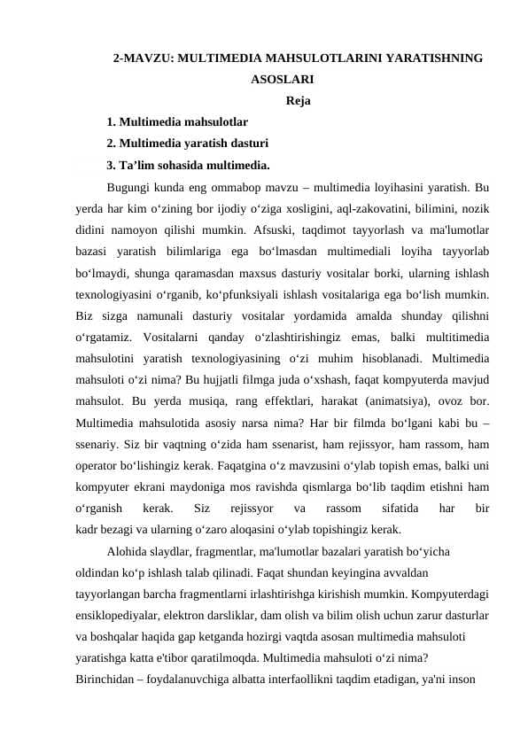 Multimedia
