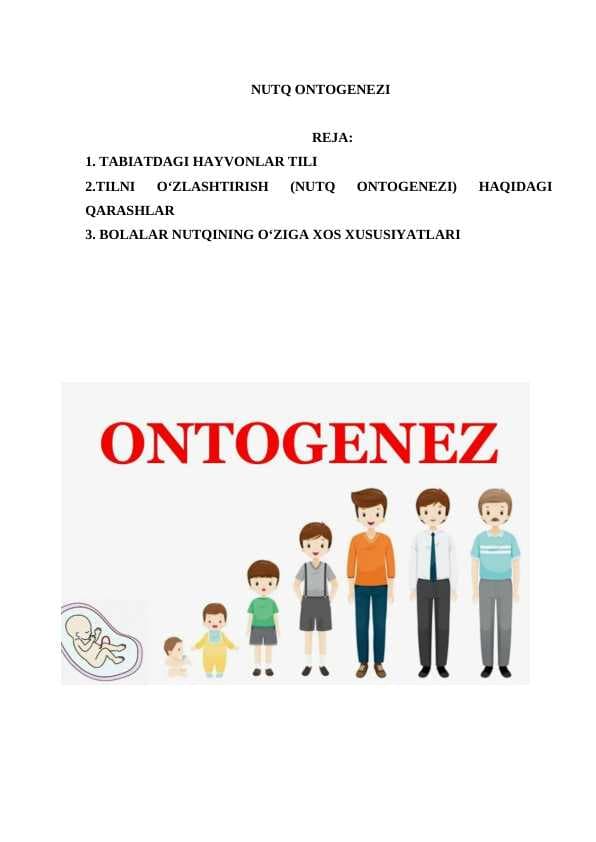 NUTQ ONTOGENEZI
