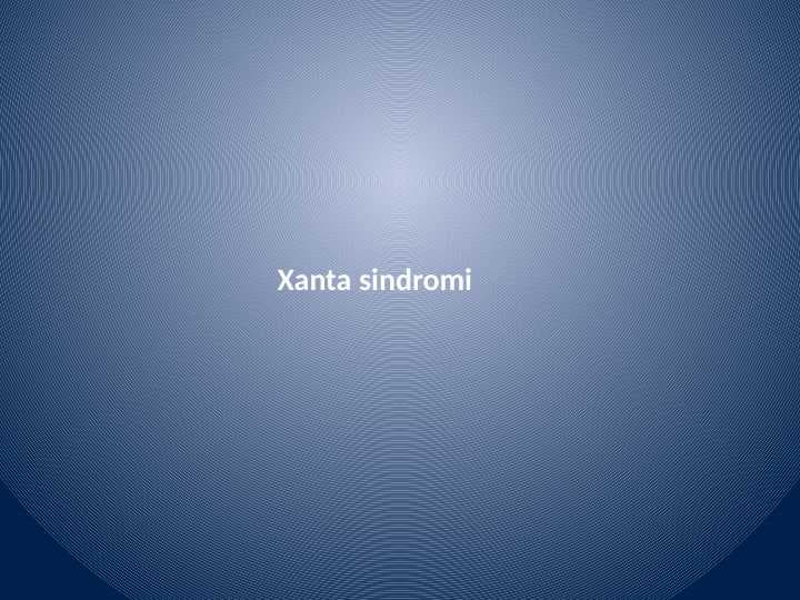 Xanta sindromi