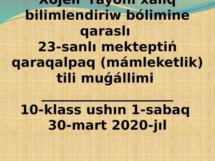 Milliy kiyimler