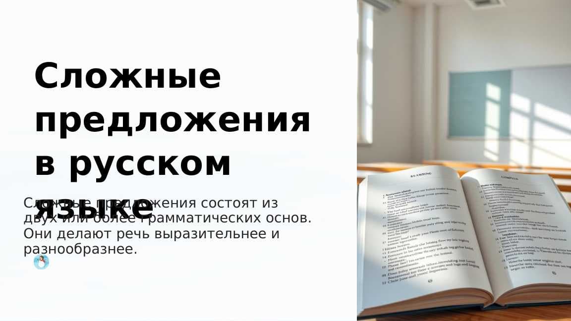 Сложные предложения в русском языкеСложные предложения в русском языке