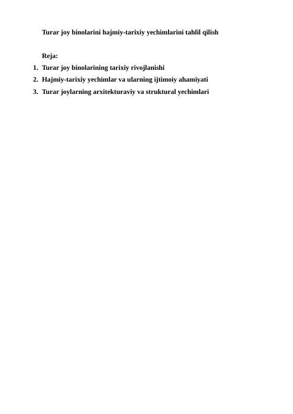 Turar joy binolarini hajmiy