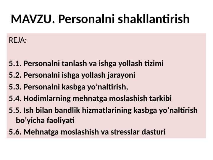 Personalni shakllantirish