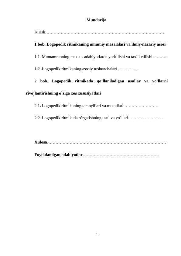 Logopedik ritmikada qo’llaniladigan usullar