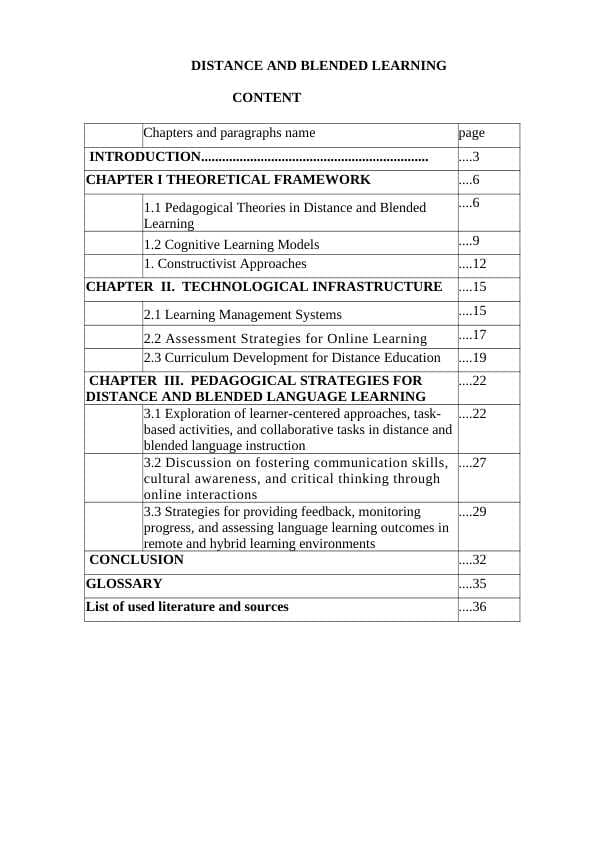 DISTANCE AND BLENDED LEARNING