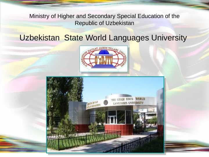 Uzbekistan  State World Languages University