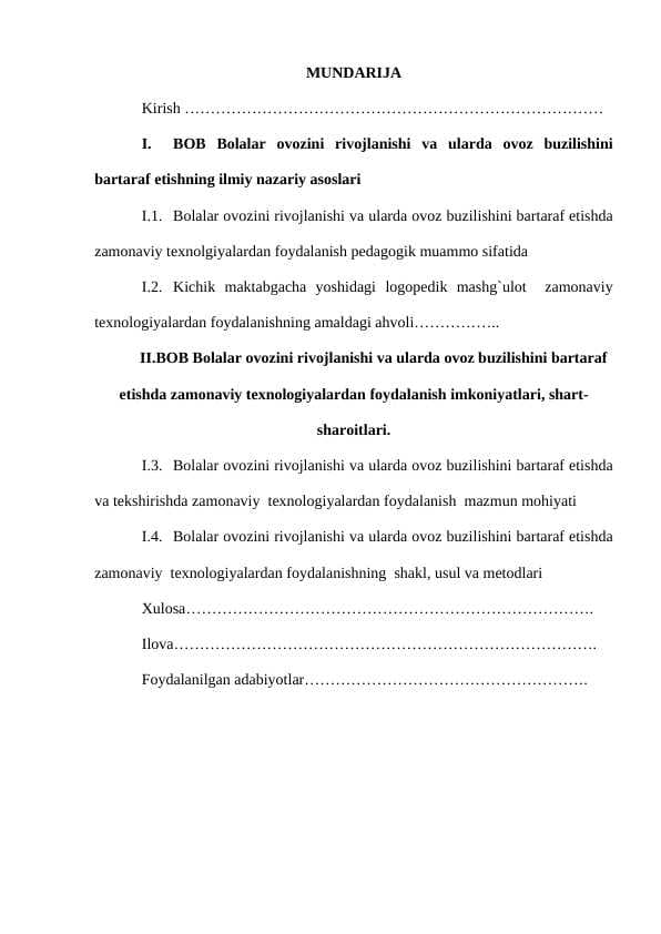 Bolalar ovozini rivojlanishi va ularda ovoz buzilishini bartaraf etish