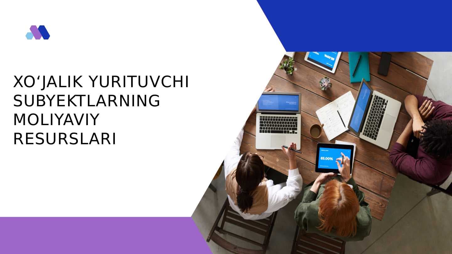 XOʻJALIK YURITUVCHI SUBYEKTLARNING MOLIYAVIY RESURSLARI