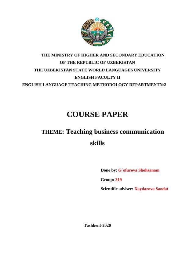 Teaching business communication skills