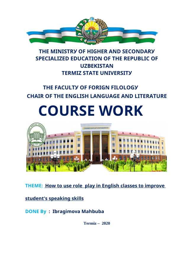 :  How to use role  play in English classes to improve student's speaking skills