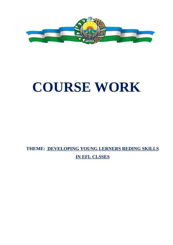 DEVELOPING YOUNG LERNERS REDING SKILLS IN EFL CLSSES