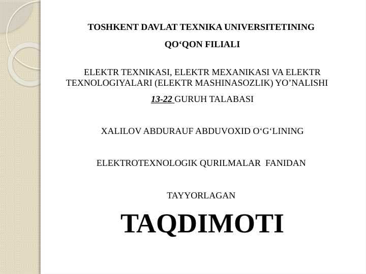 ULTRA TOVUSHLI QURILMALAR