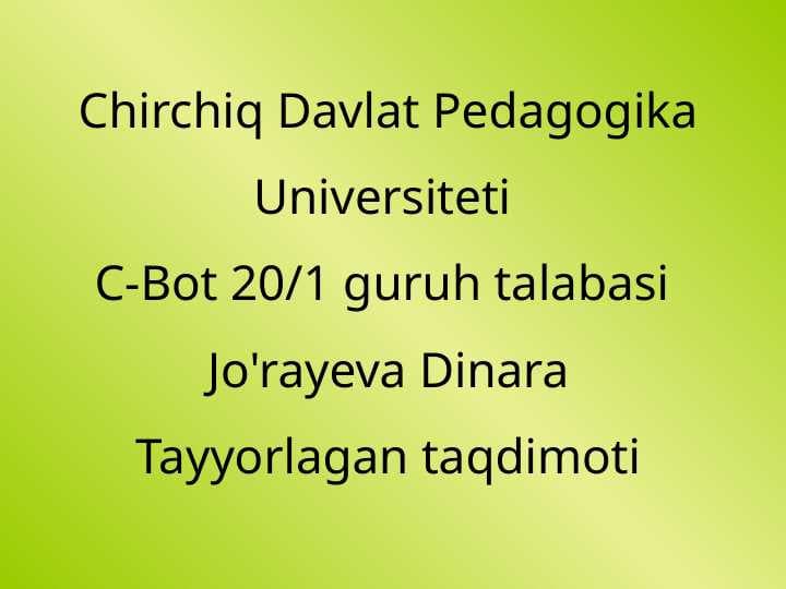 Mатематikadan didaktik o’yinlar