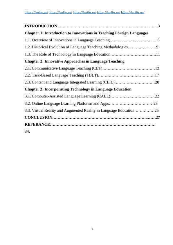 Innovations in teaching foreign languages