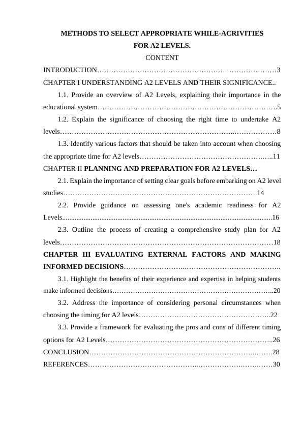 METHODS TO SELECT APPROPRIATE WHILE-ACRIVITIES  FOR A2 LEVELS.