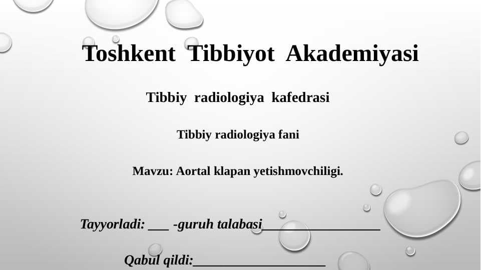 Aortal klapan yetishmovchiligi