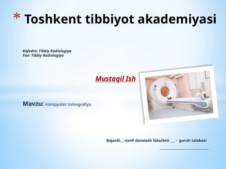 Kompyuter tomografiya