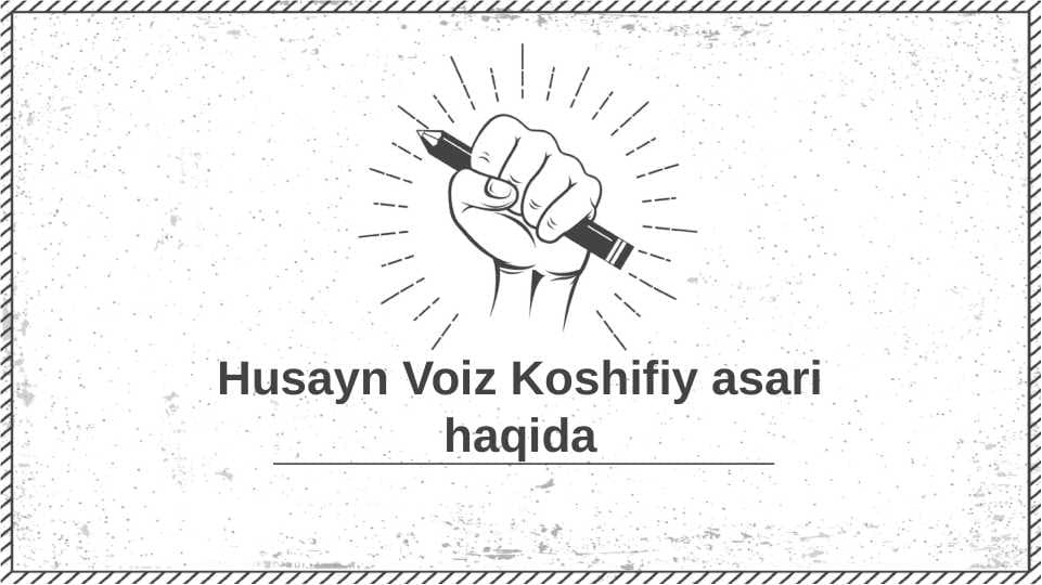 Husayn Voiz Koshifiy.Falsafa
