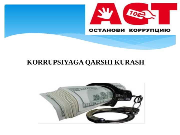 KORRUPSIYAGA QARSHI KURASH