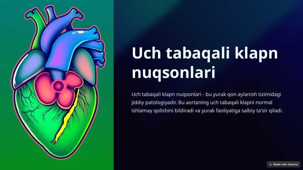 Uch tabaqali klapn nuqsonlari
