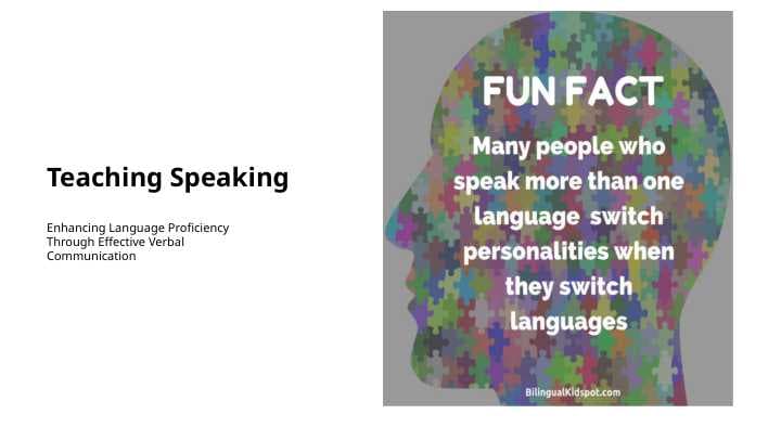 Teaching Speaking