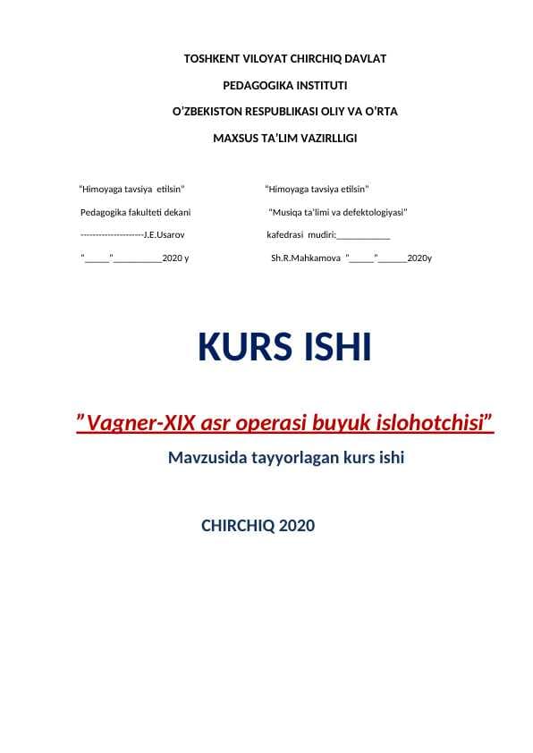 Vagner-XIX asr operasi buyuk islohotchisi