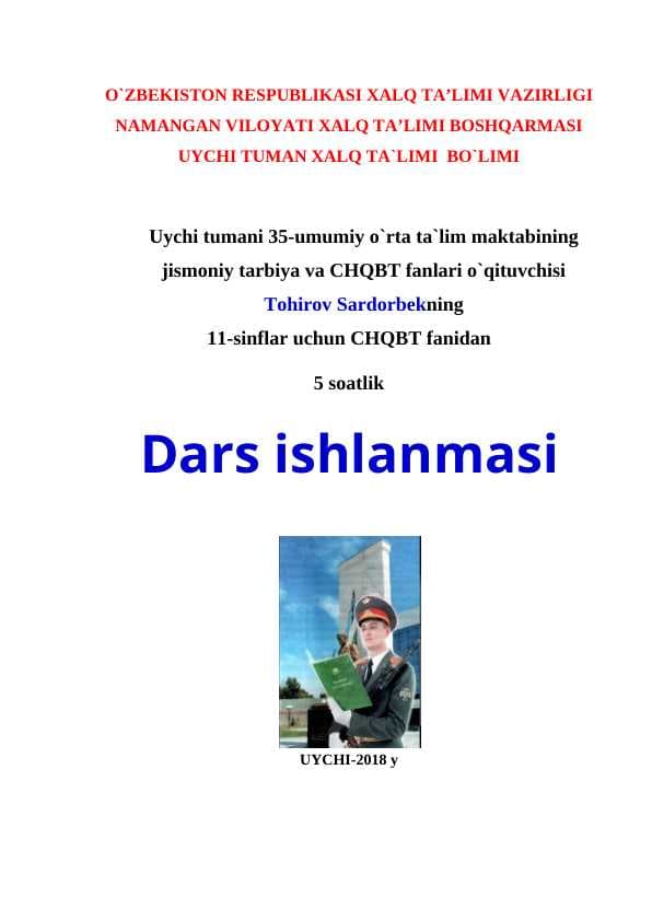 11-sinf dars ishlanma 5soatlik