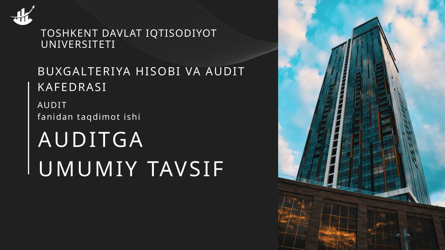 AUDITGA UMUMIY TAVSIF PPTX